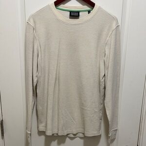 Scotch & Soda Cream Waffle-Knit Long Sleeve Tee